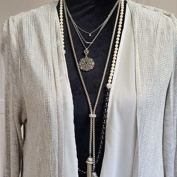 Simply Vera large women's gray dressy cardigan - Picture 7 of 7